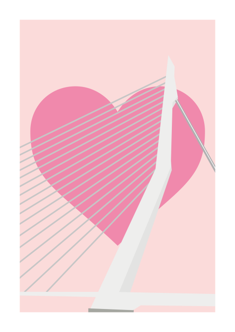 Erasmusbrug Valentijn poster